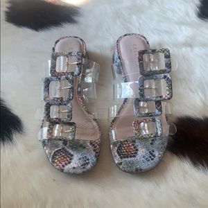 Snakeskin sandals like new